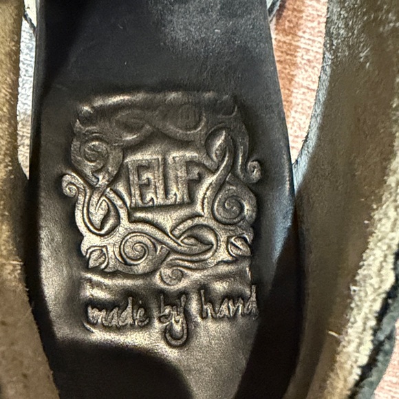 ELF Black Braided Heeled Boots - Picture 2 of 6